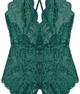 Women One Piece Lingerie Sexy V Neck Bodysuit Lace Nightie